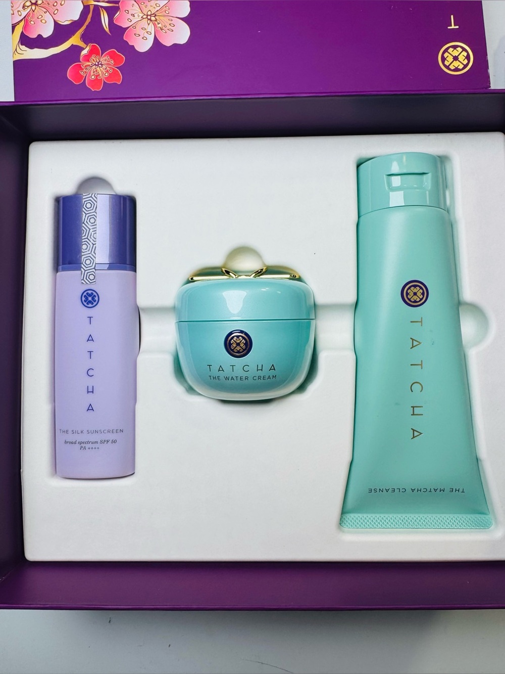 Tatcha Pure Pores Silky Suncare 3pc Skincare Gift Set SPF 50 EXP 03/2026